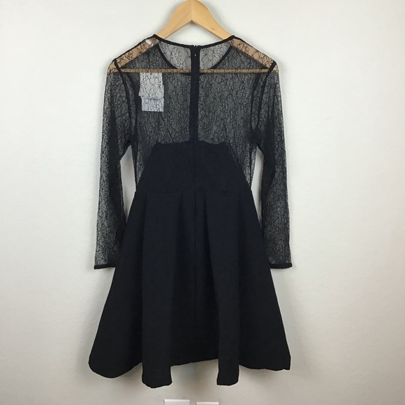 NEW NWT Sandro Jeanette Illusion Lace Alice Dress - Picture 7 of 11